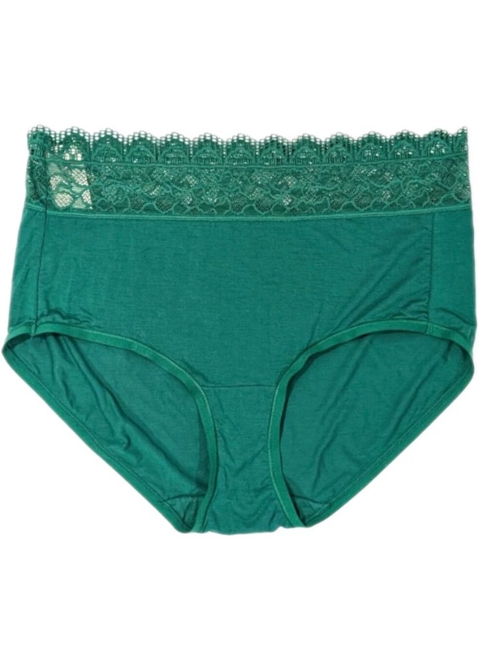 Soma Embraceable Lace Brief XL New Women super soft Underwear green rayon Panty
